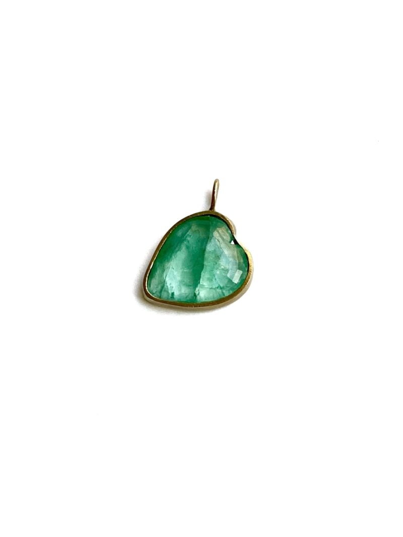 Monica G Jewels emerald pendant 18 k gold